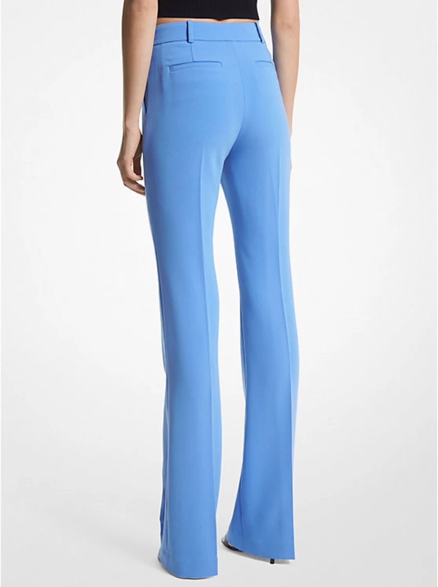 Michael Kors Women's Wide-Leg Crepe Pants - Semi-Flared Trousers for Elegant Comfort