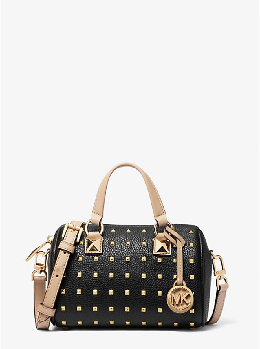 Michael Kors Women's Grayson Studded Leather Crossbody Bag - Small Travel Purse with Shoulder Strap