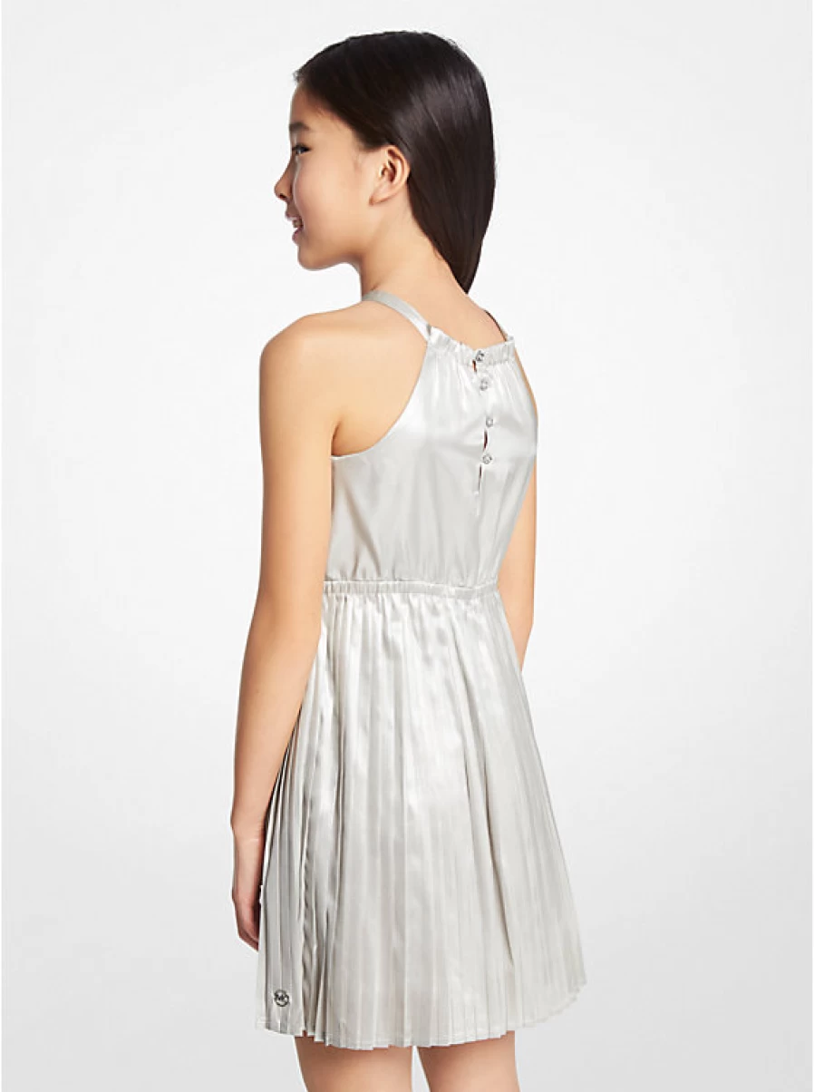 Michael Kors Pleated Laminated Dress for Girls - Stylish & Comfortable Kids' Fashion
