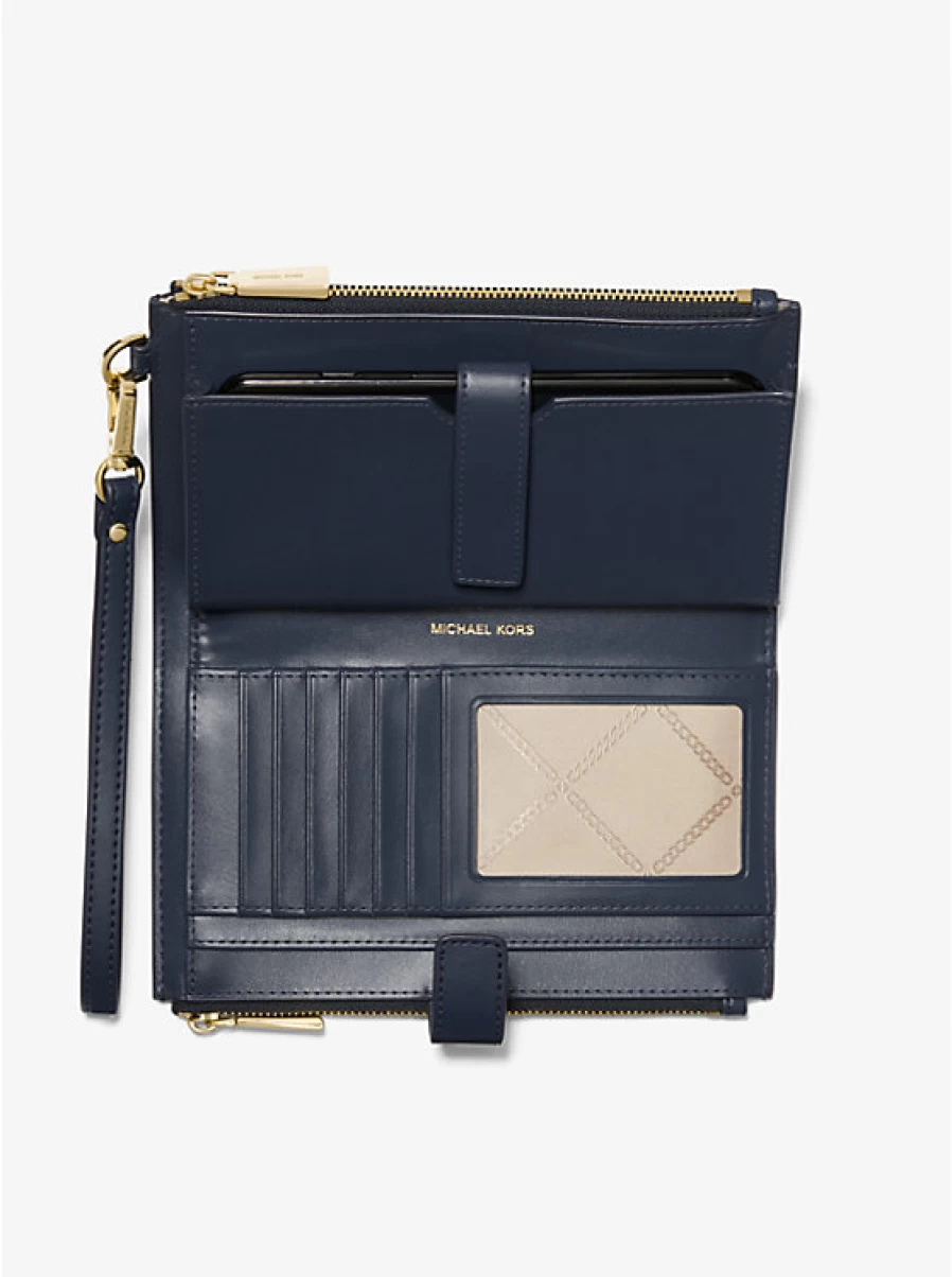 Michael Kors Adele Women's Leather Wallet with Logo for Smartphone - Scratch-Resistant Design