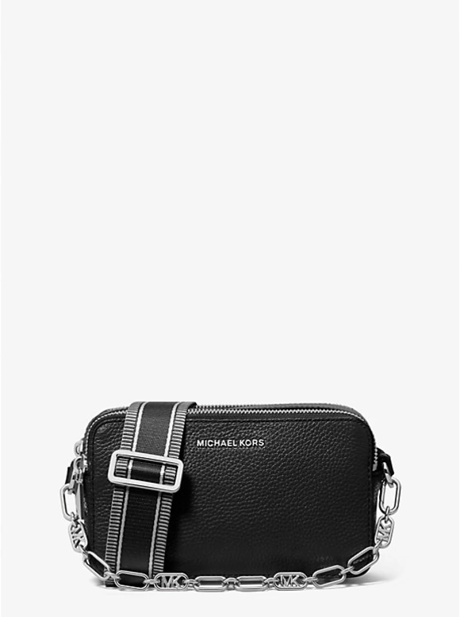Michael Kors Women's Small Jet Set Grain Leather Camera Bag with Double Zipper