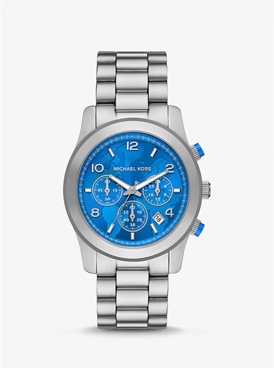 Michael Kors Women's Runway Oversized Silver-Tone Watch - Stylish Hunger Stop Design