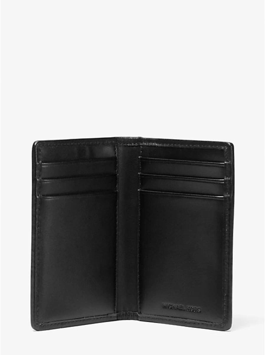 Michael Kors Hudson Empire Logo Jacquard Bi-Fold Card Case for Men