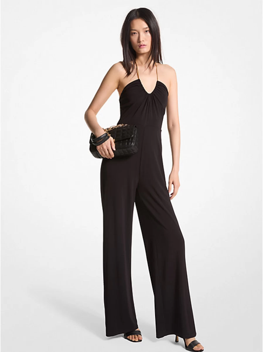 Michael Kors Women's Backless Jumpsuit - Stretchy Matte Jersey Design