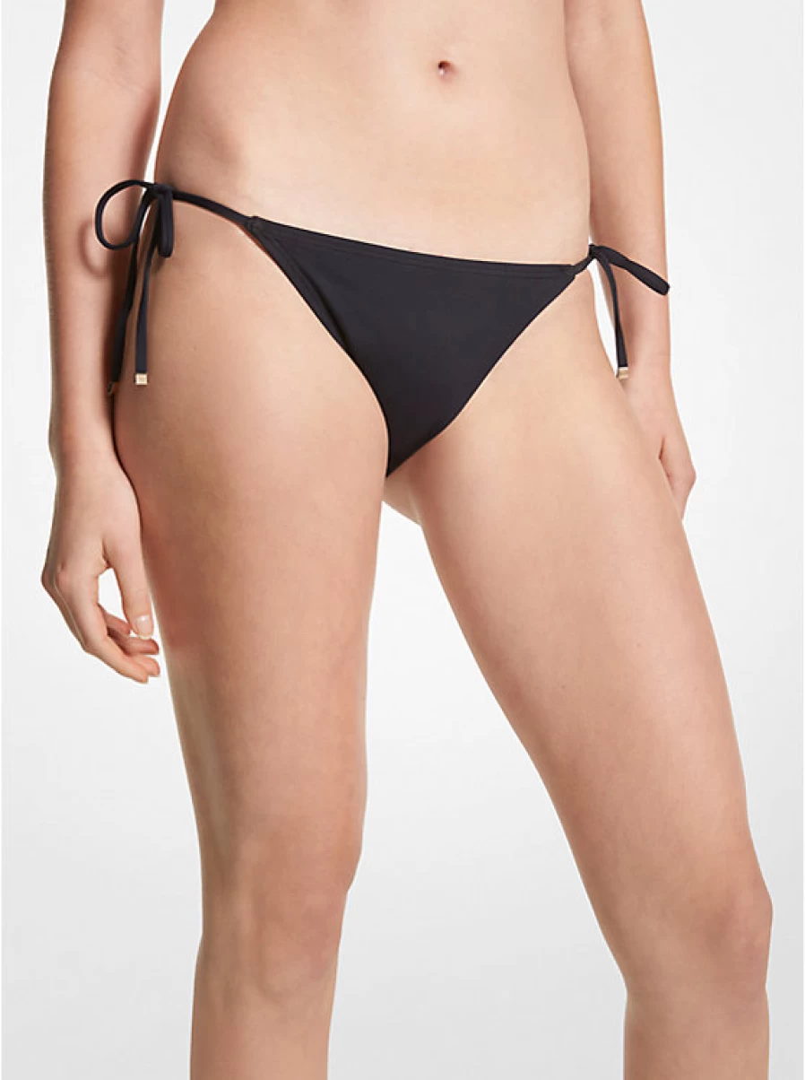 Michael Kors Stretch Nylon Bikini Bottoms - High-Waisted Swim Shorts for Women