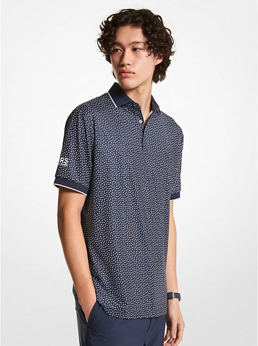 Michael Kors Men's Stretch Printed Golf Polo Shirt for Comfort & Style