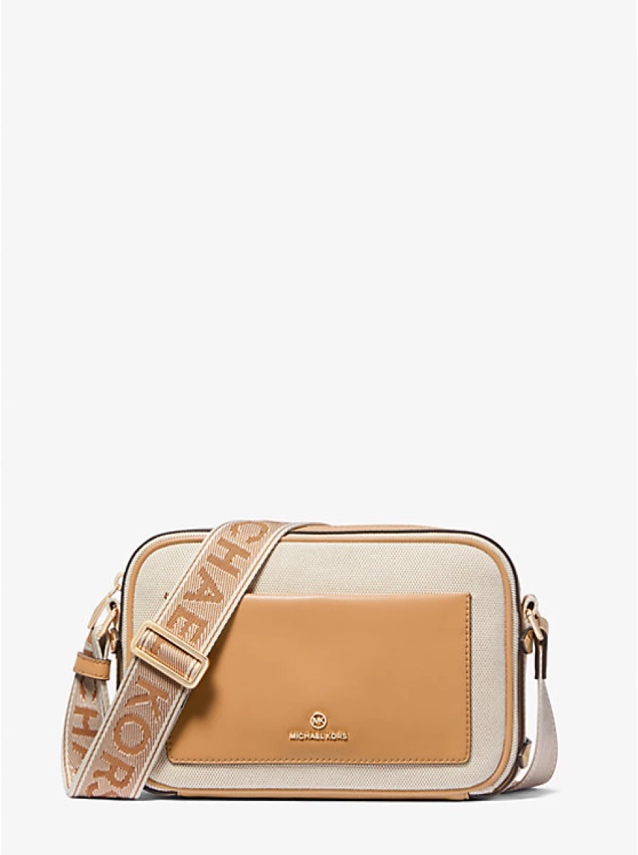 Michael Kors Women's Maeve Large Smooth Canvas Backpack with Shoulder Strap