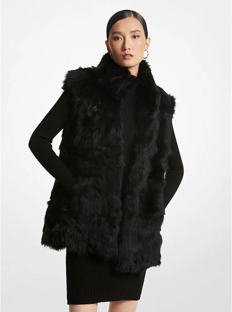 Michael Kors Women's Lamb Fleece Jacket - Soft Cozy Winter Outerwear