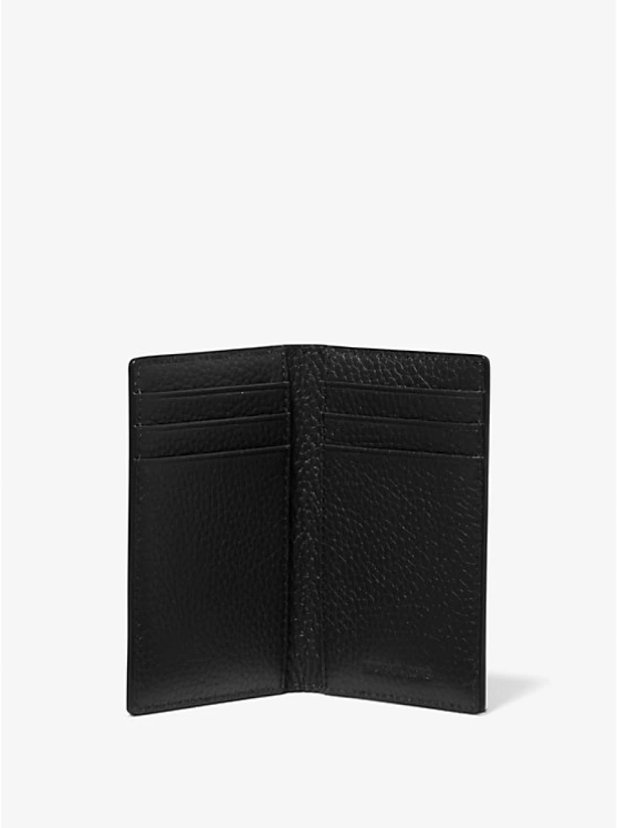 Michael Kors Men's Hudson Leather Two-Flap Card Holder Wallet