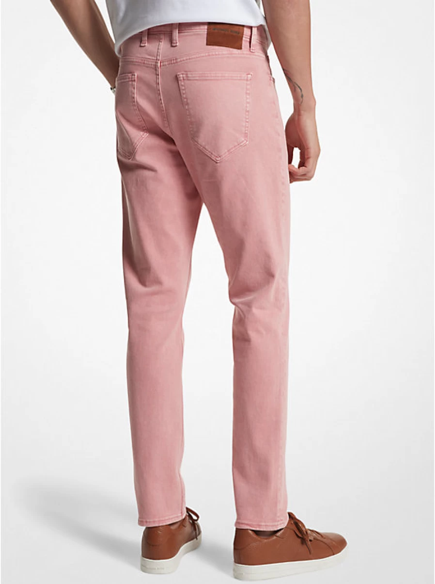 Michael Kors Men's Stretch Cotton Fitted Pants with Pigmented Dye - Parker Style