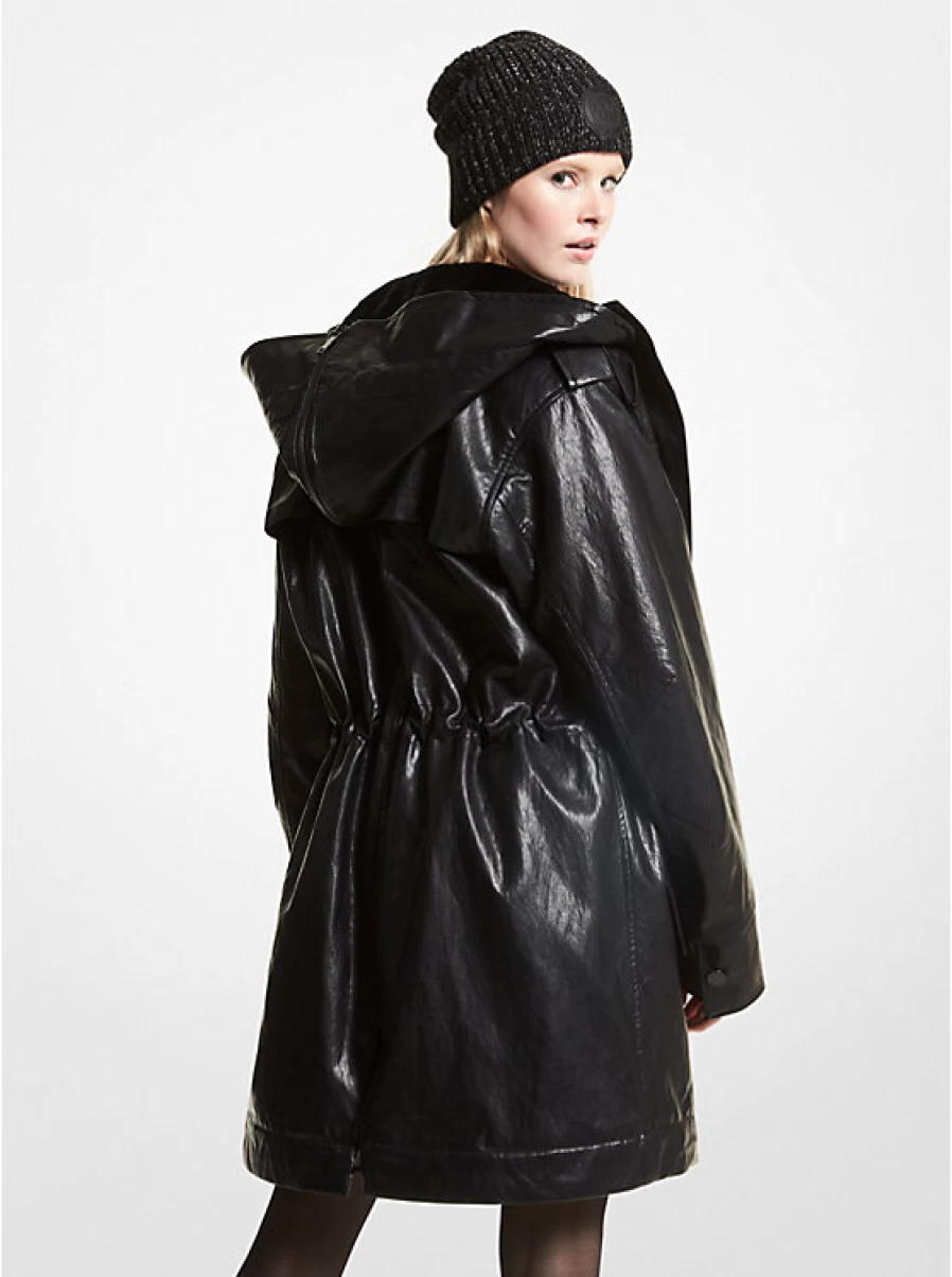 Michael Kors Women's Faux Fur Lined Parka Coat Winter Warm Hooded Jacket