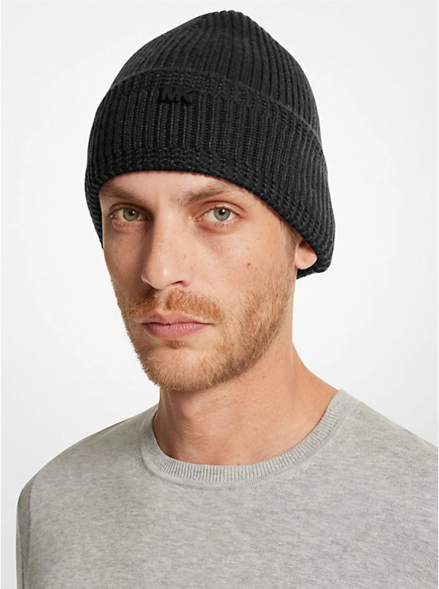 Michael Kors Men's Ribbed Knit Winter Hat for Cold Weather