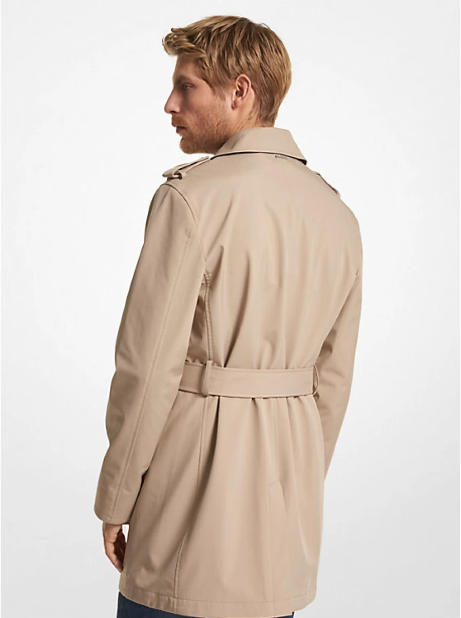 Michael Kors Men's Braided Detail Trench Coat - Stylish Outerwear for Men